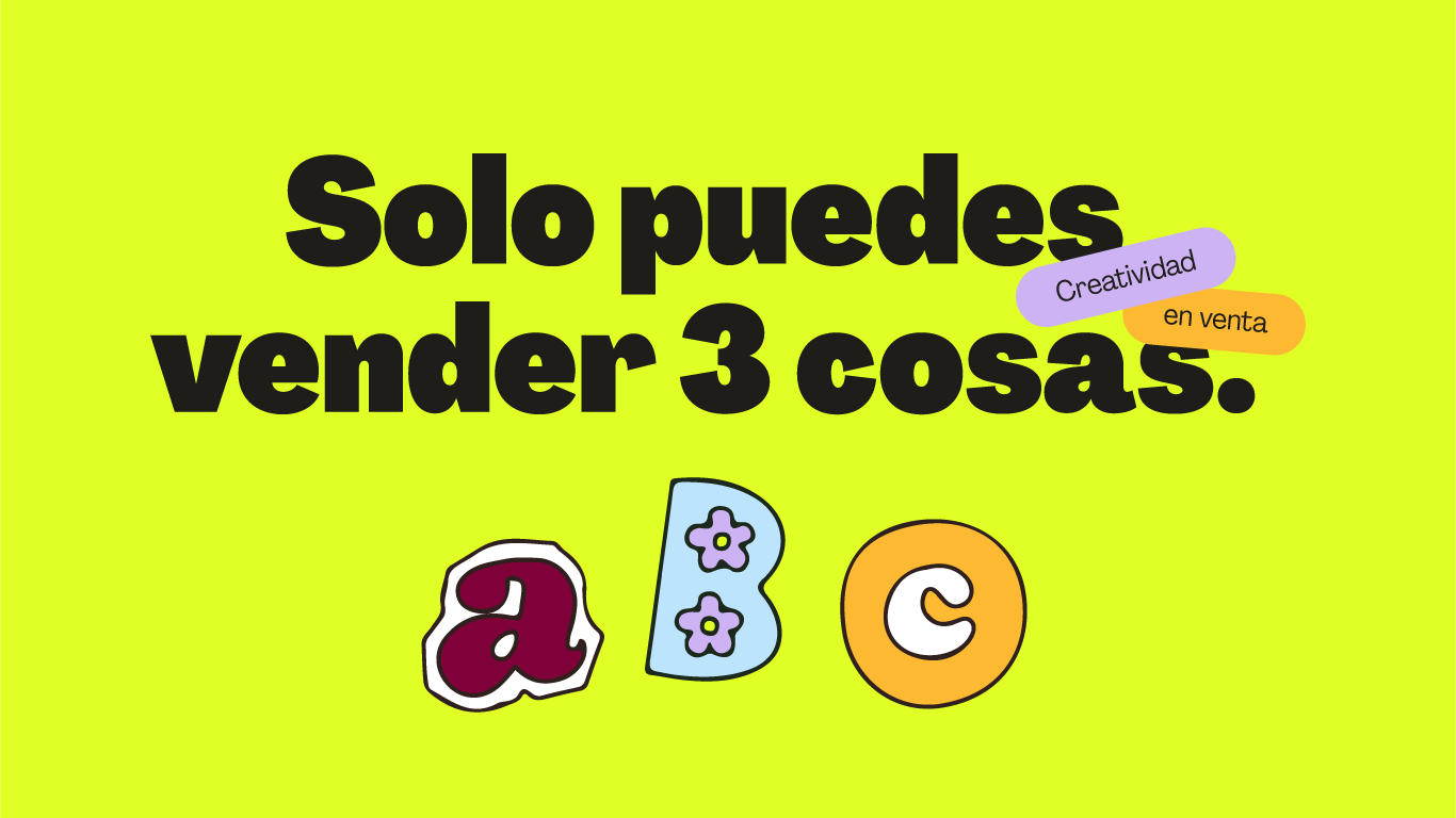 Solo puedes vender 3 cosas.